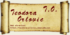 Teodora Orlović vizit kartica